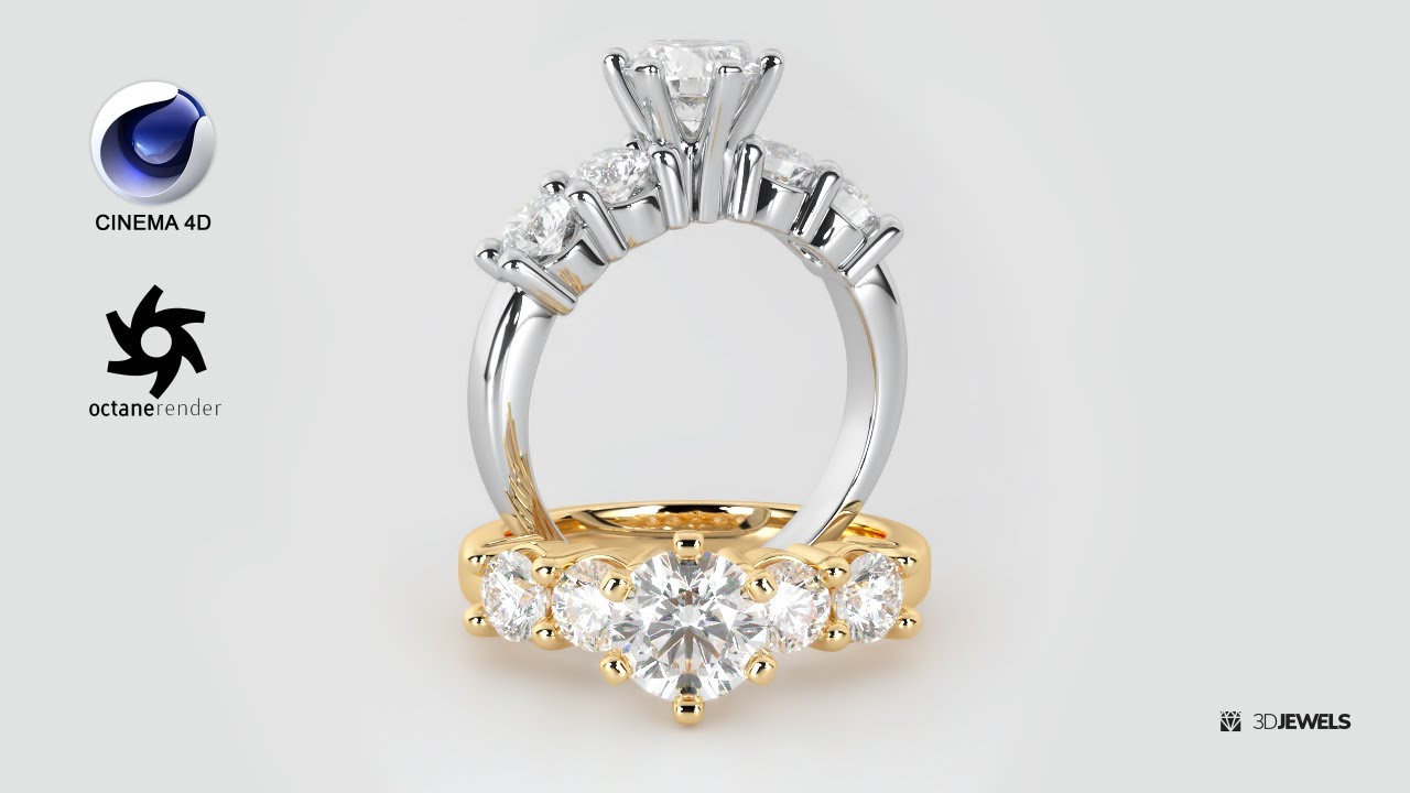 Cinema 4D with OctaneRender Scene Setups For Jewelry 3D Rendering 3D Model