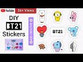 DIY BT21 Stickers | How to make Stickers at Home | Paper Craft Ideas