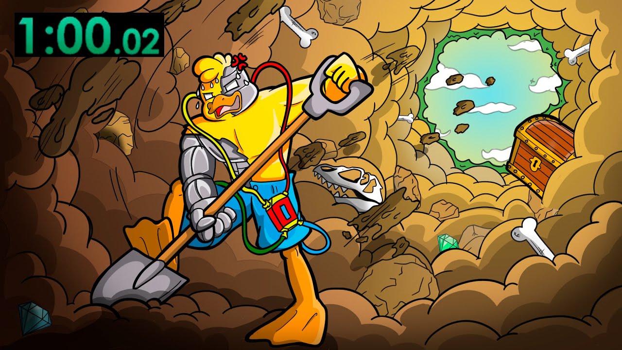 INTENTÉ HACER SPEEDRUN del JUEGO de EXCAVAR en mi JARDÍN
