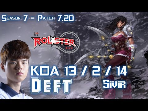 KT Deft SIVIR vs TRISTANA ADC - Patch 7.20 KR Ranked