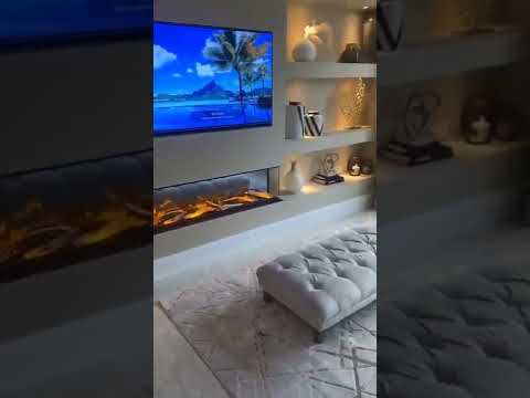 Modern TV Lounge Interior Decor | Fire Place Design Ideas | @home_decor151