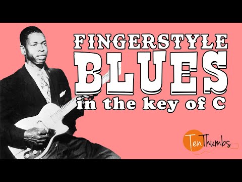 Beginner Fingerstyle Blues in C - Guitar Tutorial with Tabs