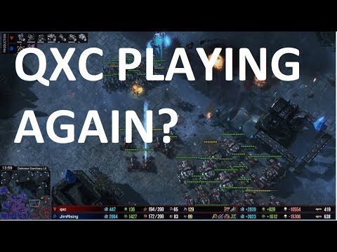Starcraft 2 - QXC PLAYING?! - TvZ - qxc vs JimRising on Darkness Sanctuary