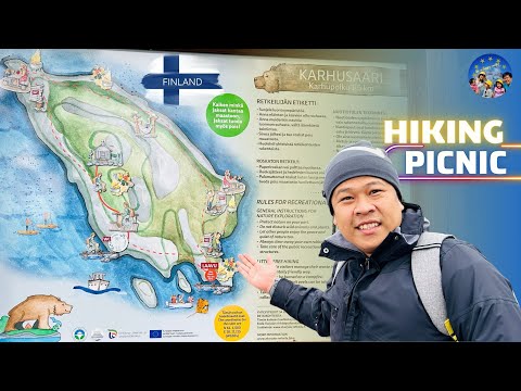 140 🇫🇮 Piquenique de caminhada na ilha de Karhusaari, Lappeenranta, Finlândia