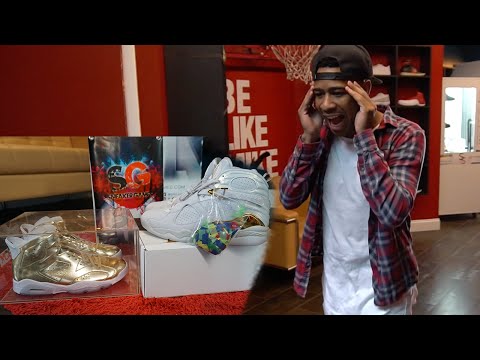 VERY RARE ALL GOLD JORDAN 6'S!! I GOT SUM HEAAATTTT!!! VLOG
