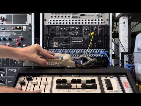 7/17/23 Maestro Rhythm King modulates Uhlectronic telephone synthesizer + Roland SPV 355