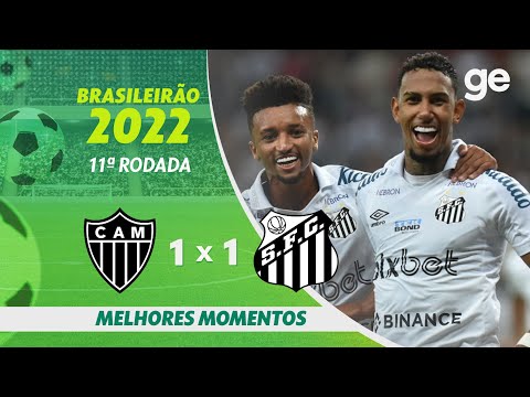 Gols e lances de Atlético Mineiro x Santos