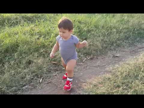 Alex Prin Braun plays ran in the field on 27.03.16. (1 year old)