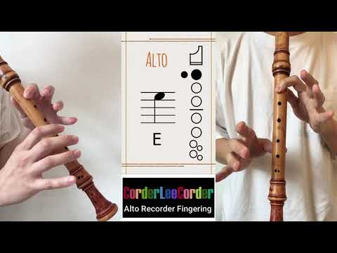 [Alto Recorder Fingering] Alto recorder fingering charts with sharp flat # b Bb F#
