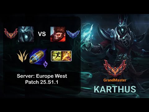 Karthus Jungle vs Wukong - EUW GrandMaster - Patch 25.S1.1