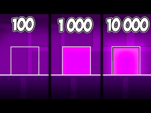 ЧТО НУБ ПОСТРОИТ ЗА 100, 1000, 10000 ОБЪЕКТОВ в Geometry Dash 2 11