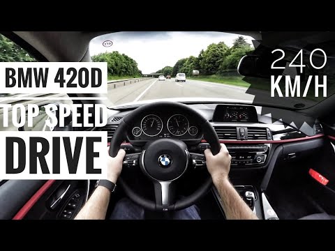 BMW 420d Gran Coupe (2016) - POV on german Autobahn by day and night - Top Speed Drive
