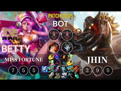 RNG Betty Miss Fortune vs Jhin Bot - KR Patch 10.25