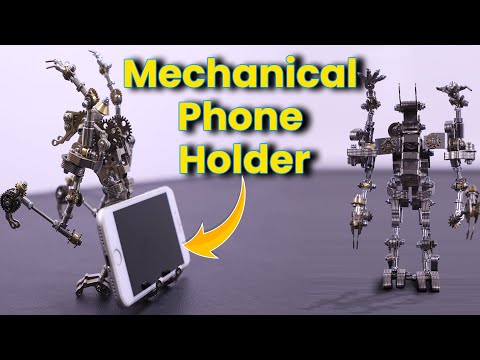 Bộ Lắp Ráp Mô Hình Kim Loại DIY 3D Mecha Priest với Rìu Bánh Răng 256 Mảnh - Giá Đỡ Điện Thoại 2 trong 1