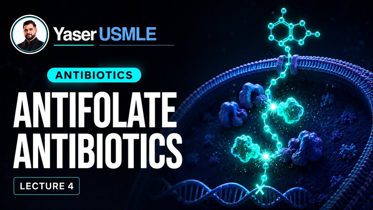 4- Antifolate Antibiotics | Sulfonamides, Trimethoprim & Dapsone | Dr Yaser USMLE Step-1