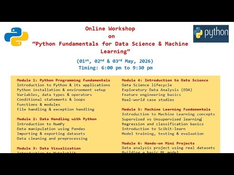 Session 5 Python Workshop Data Science And Machine Learning I Supervised Learning Algorithms