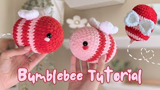 Crochet Valentine's Bumblebee Tutorial | Advanced Beginner Friendly | 
