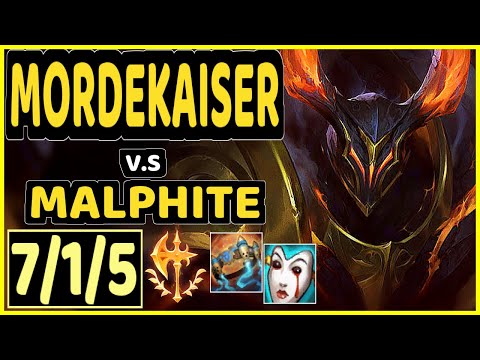 ICEBEASTO (MORDEKAISER) vs MALPHITE - 7/1/5 KDA TOP CHALLENGER GAMEPLAY - EUW