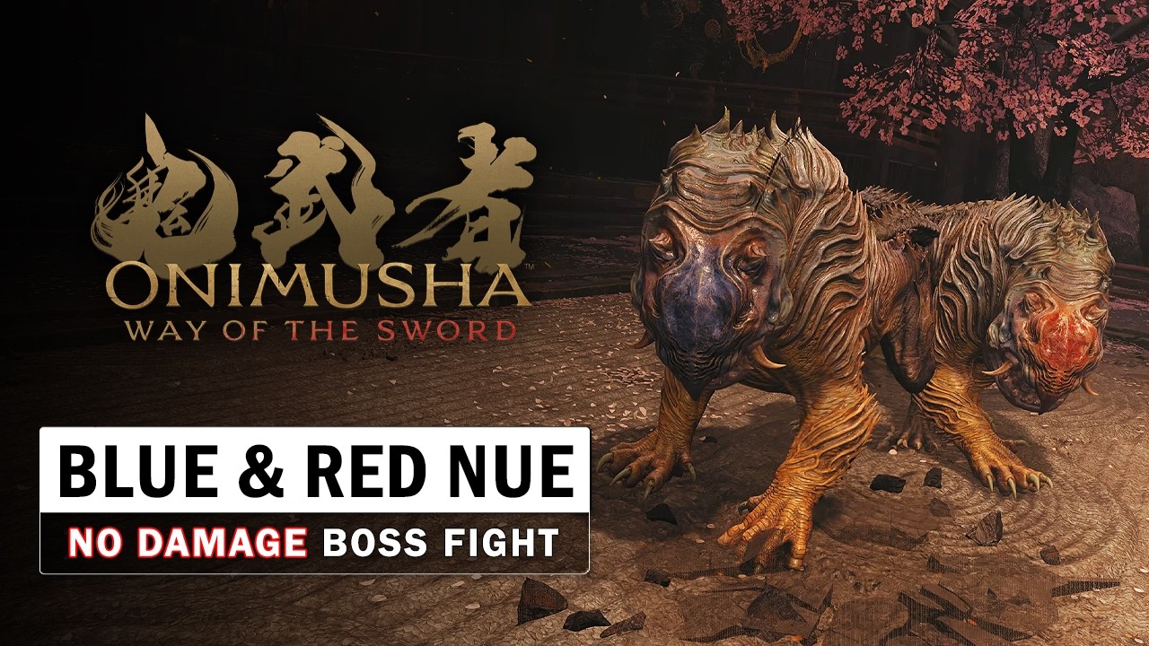 Onimusha: Way of the Sword - Nue (Blue) & Nue (Red) Boss Fight (No Damage)