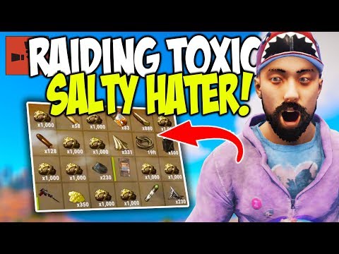 Raiding My BIGGEST HATER! *HE WAS SO ANGRY!* - Rust Solo Survival