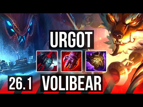 URGOT vs VOLIBEAR (TOP) | 46K damage | EUNE Master | 26.1