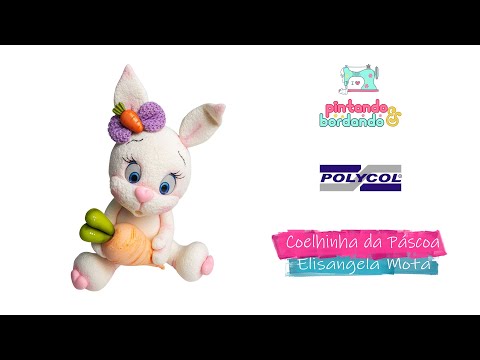 PASSO A PASSO - COELHINHO DE PÁSCOA EM BISCUIT - ELISANGELA MOTA -  POLYCOL