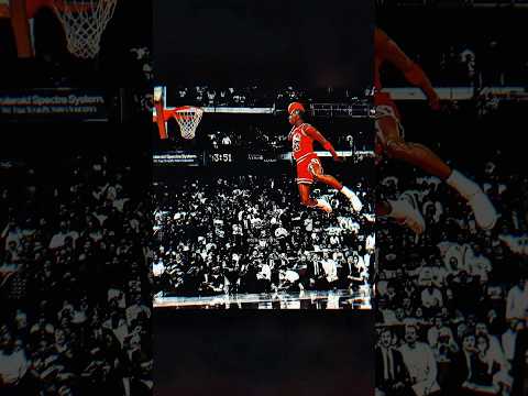 Michael Jordan’s iconic free throw line dunk 🤯 #shorts