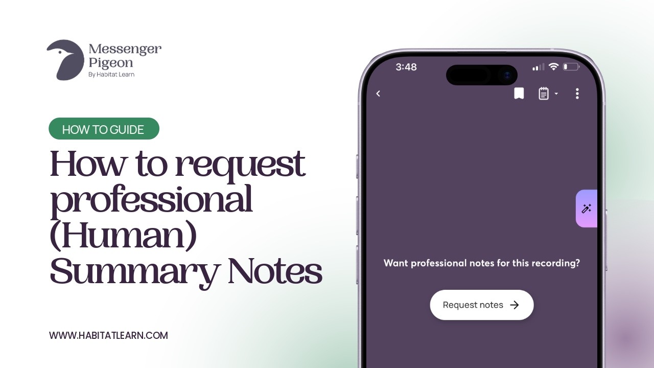 YouTube Video Thumb Requesting Professional Notes from Messenger Pigeon Mobile App