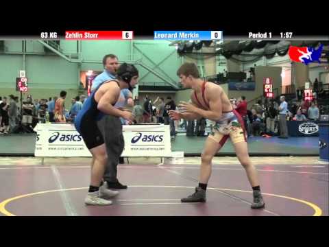 Zehlin Storr vs. Leonard Merkin at 2013 ASICS FILA Cadet Nationals - GR