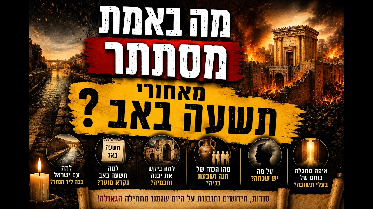מה באמת מסתתר מאחורי תשעה באב? | הרב הרצל חודר