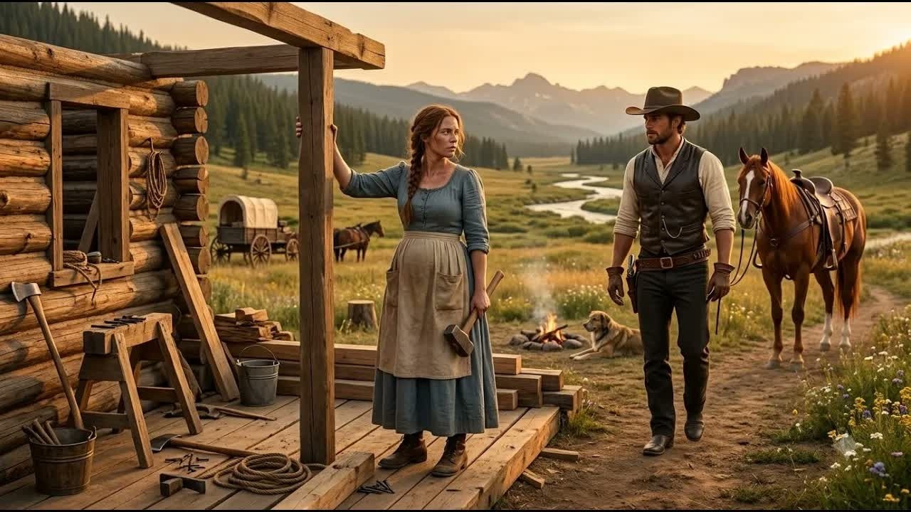 Pregnant Woman Built a Cabin Alone — Until a Rich Cowboy Admired Her Strength