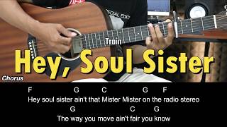 Hey, Soul Sister - Train | EASY Guitar Tutorial with Chords / Lyrics