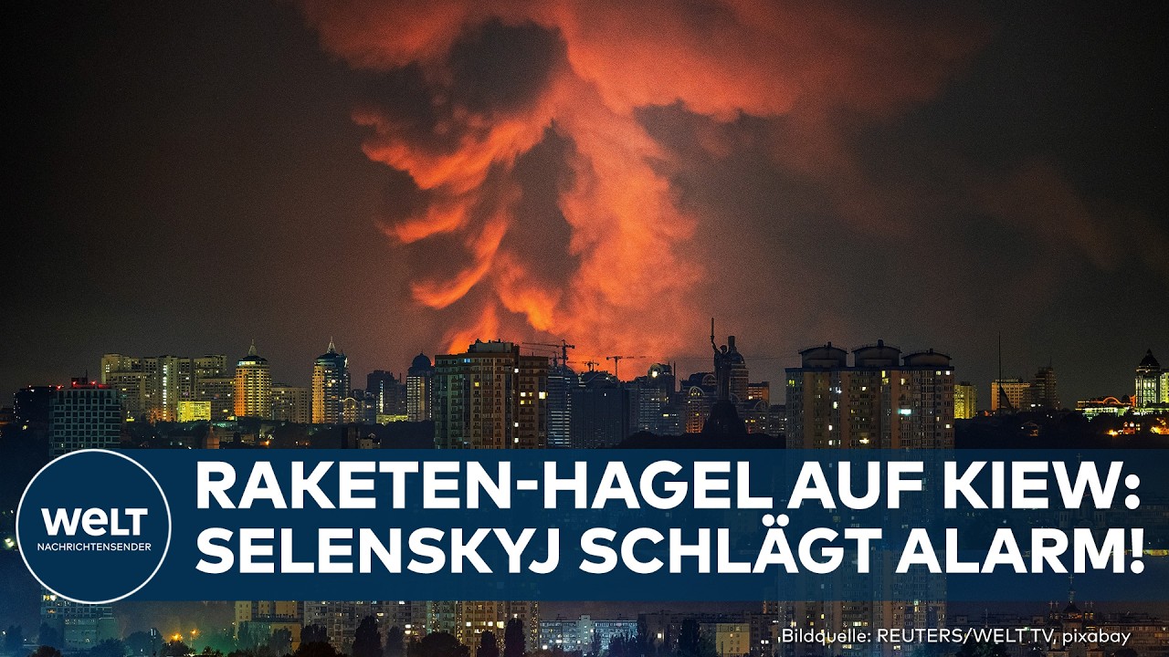 UKRAINE-KRIEG: Raketen-Hagel auf Kiew! Selenskyj schlägt Alarm – „Uns geht die Luftabwehr aus!“