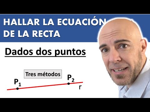 HALLAR LA ECUACIÓN DE UNA RECTA DADOS DOS PUNTOS. Tres métodos distintos.