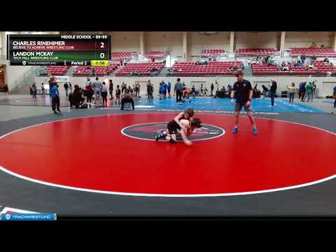 89-95 Lbs Round 5 - Charles Rinehimer, Believe To Achieve Wrestling Club Vs Landon McKay, Tech Fal