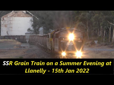 SSR Grain Train on a Summer Evening at Llanelly 15th Jan 2022