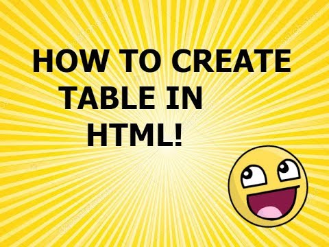 How to create table in html | table border