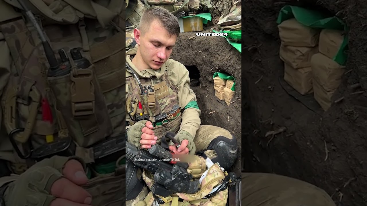 Review of Russian captured weapons after successful clearing of their position. War trophies #shorts