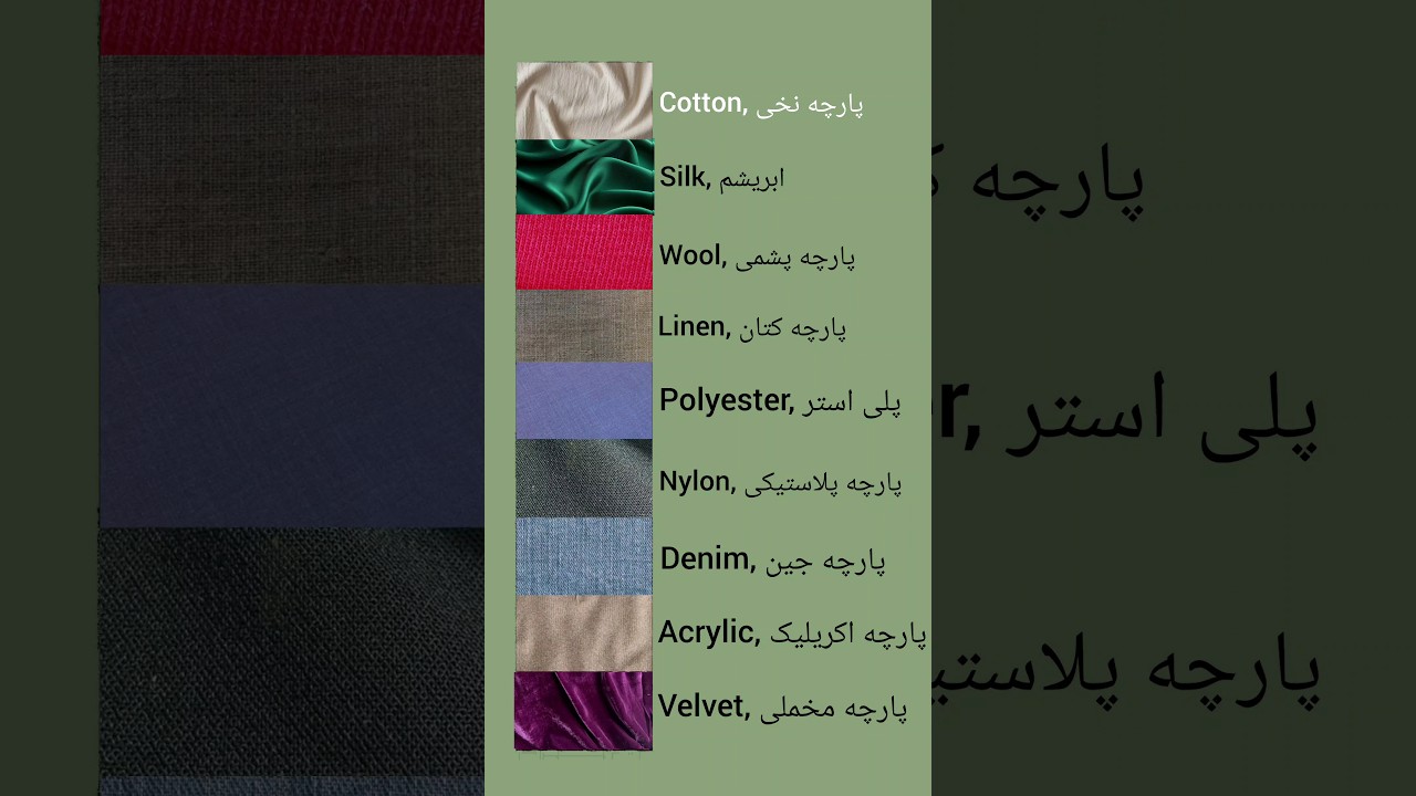 Do you know these types of fabrics in English? #learnenglish