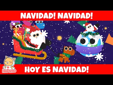 Navidad 🎄, Navidad 🎄, Hoy Es Navidad! | Canciones de Navidad  | HiDino Canciones Para Niños