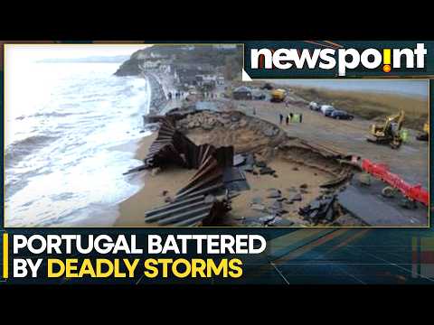Portugal Storm: Portugal Raises Alert to Maximum Storm Leonardo Strikes | WION NEWSPOINT