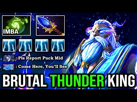 Ultimate Mid Slamer 9Min Boots Zeus Totally Deleted Puck with Crazy Lightning Aghanim Refresher DotA