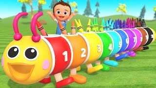 Download lagu Learn Colors & Numbers with Crayons - Colorful Caterpillar Train 🚂 | Kindergarten Kids Educational mp3