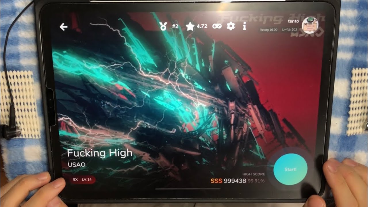 【Cytoid】クソ高い(クソ直訳) Fucking High EX Lv.14 Ranked Max【立体音響】