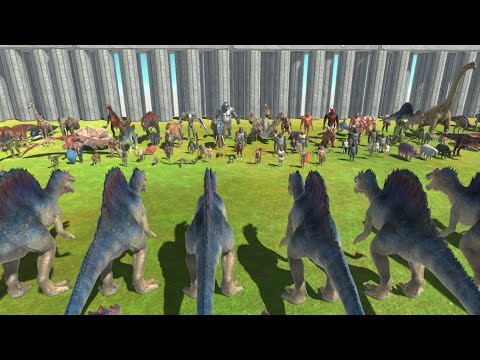 SPINOSAURUS TEAM VS FACTION almost the same price - Animal Revolt Battle Simulator