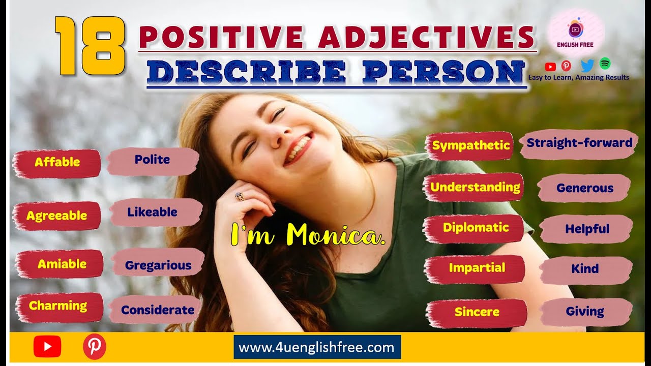 [4] ENGLISH ADJECTIVES |  Positive Adjectives to Describe People 1/4