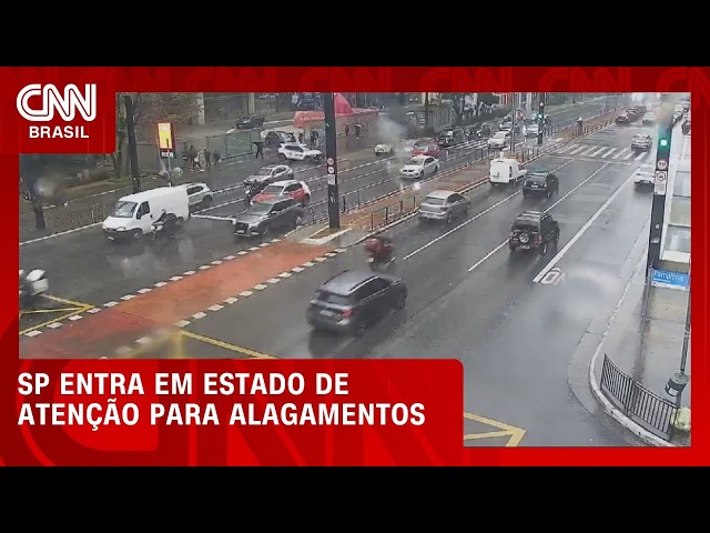 São Paulo entra em estado de atenção para alagamentos devido às chuvas | LIVE CNN
