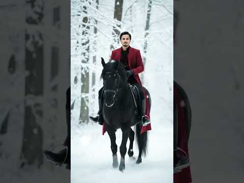 #horseriding #winter #snowfall #animals #aivideo #russia  #nature #beautiful #aivideo #gemini