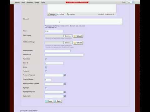 How to add a listing in the DNNInfo Classifieds Module DNN DotNetNuke