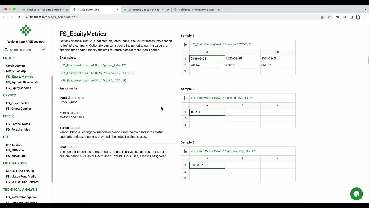 Finsheet tutorial